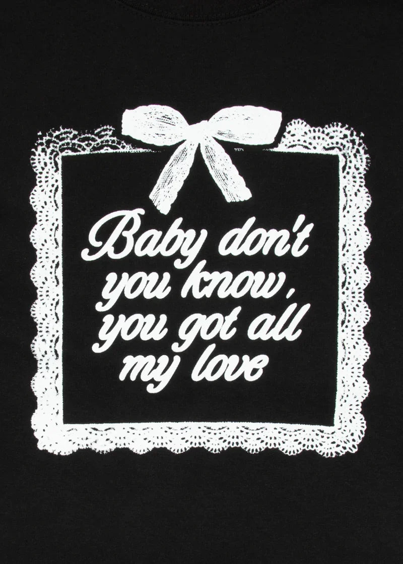 yours truly 10th anniversary all my love crewneck