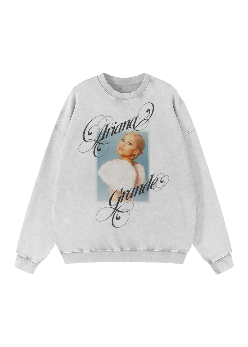 Ariana Grande AG Photo Graphic Fan Crewneck