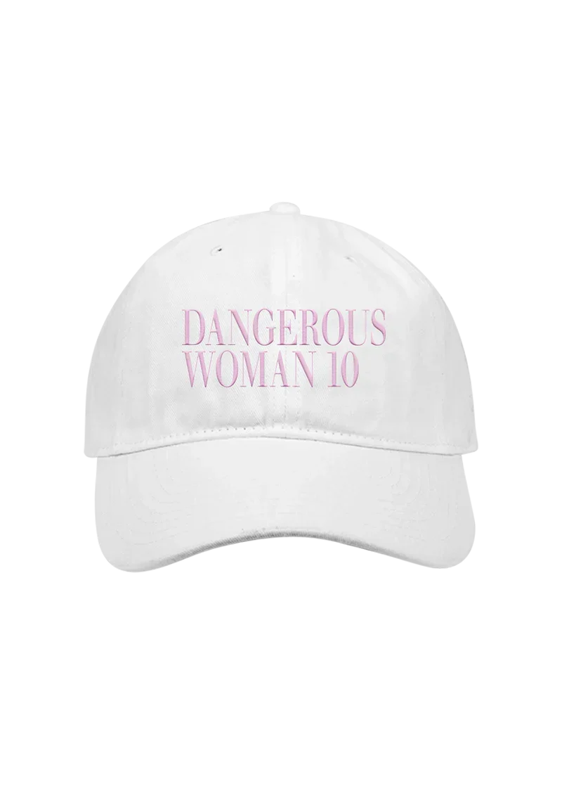 Dangerous Woman 10th Anniversary Hat White Ariana Grande