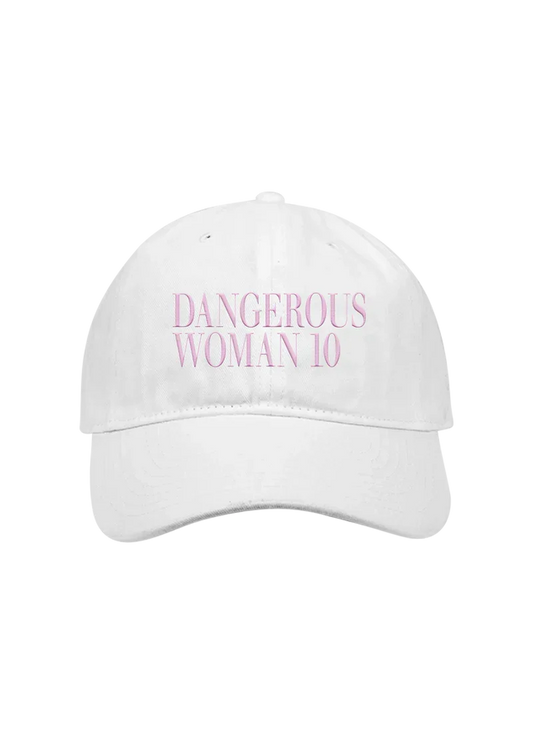 Dangerous Woman 10th Anniversary Hat White Ariana Grande