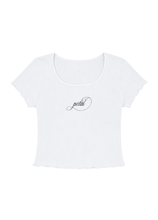petal ripped photo baby tee